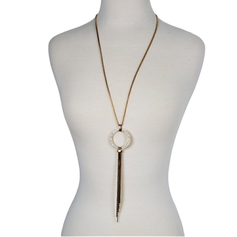 ‎Women's Sweater Long Necklace Color Gold
